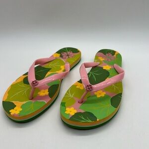 Kate Spade Pink and Green Floral Sandals
